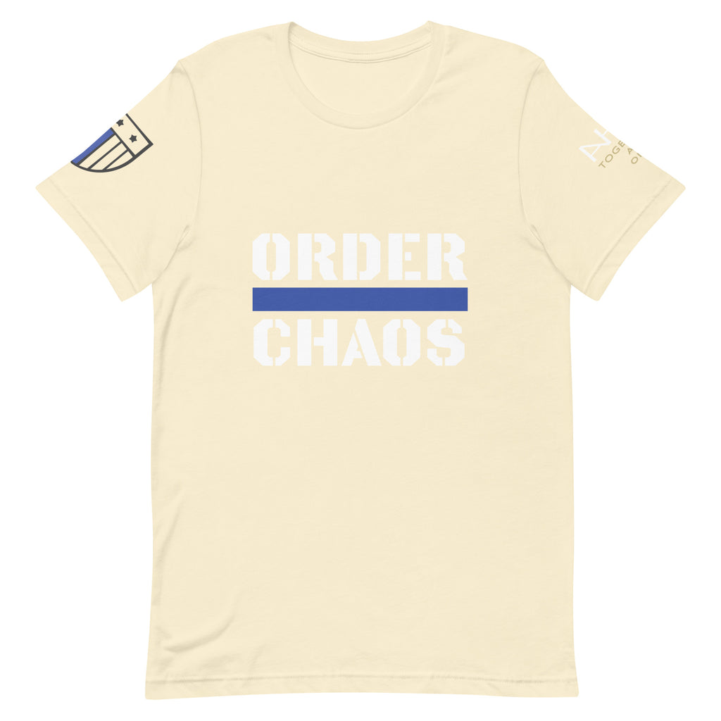 Order Over Chaos - Men's Thin Blue Line T-Shirt - American Heroes Apparel