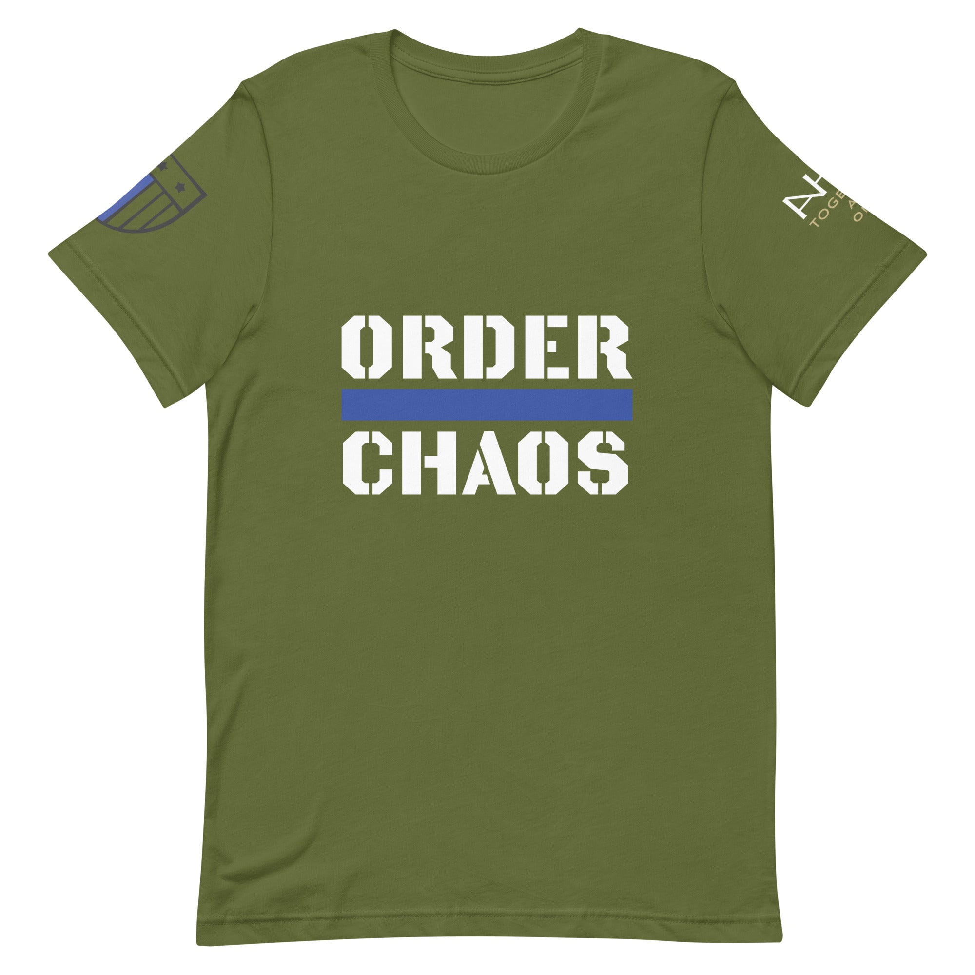 Order Over Chaos - Men's Thin Blue Line T-Shirt - American Heroes Apparel