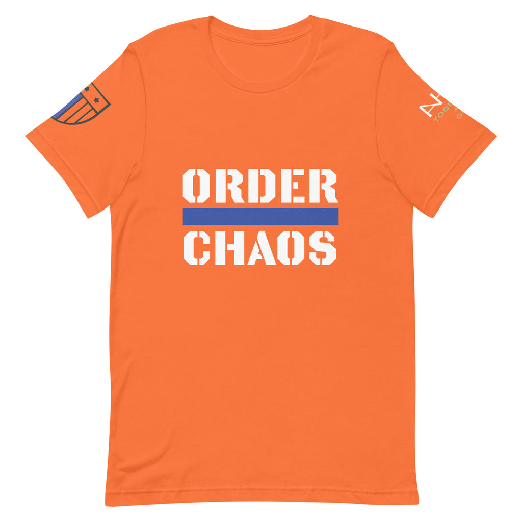Order Over Chaos - Men's Thin Blue Line T-Shirt - American Heroes Apparel