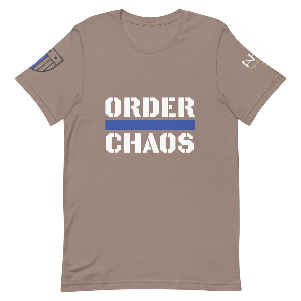 Order Over Chaos - Men's Thin Blue Line T-Shirt - American Heroes Apparel
