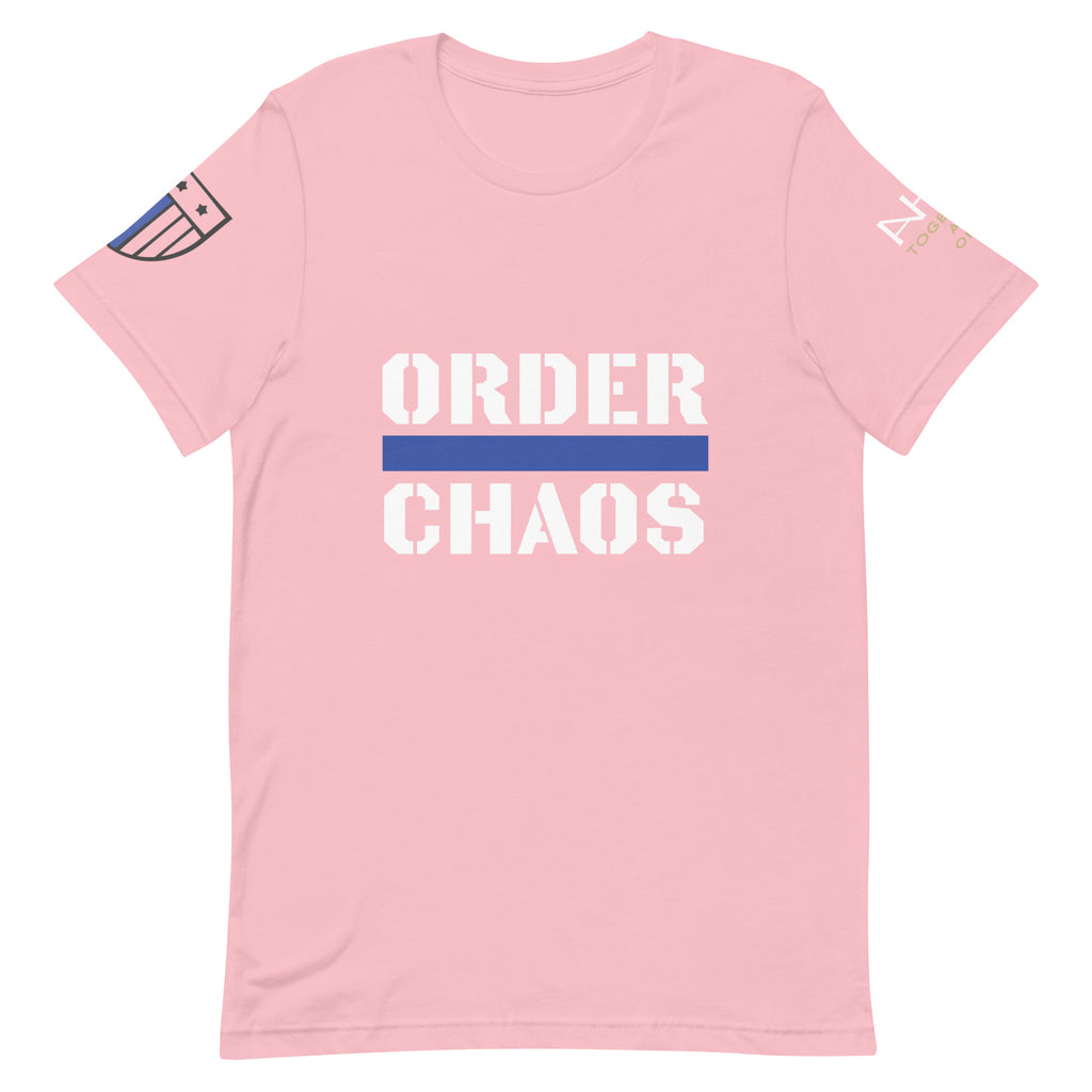 Order Over Chaos - Men's Thin Blue Line T-Shirt - American Heroes Apparel