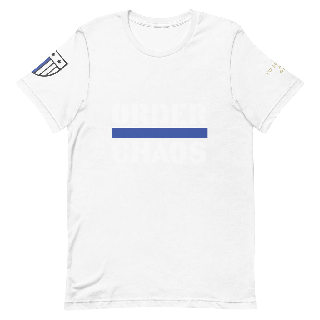 Order Over Chaos - Men's Thin Blue Line T-Shirt - American Heroes Apparel