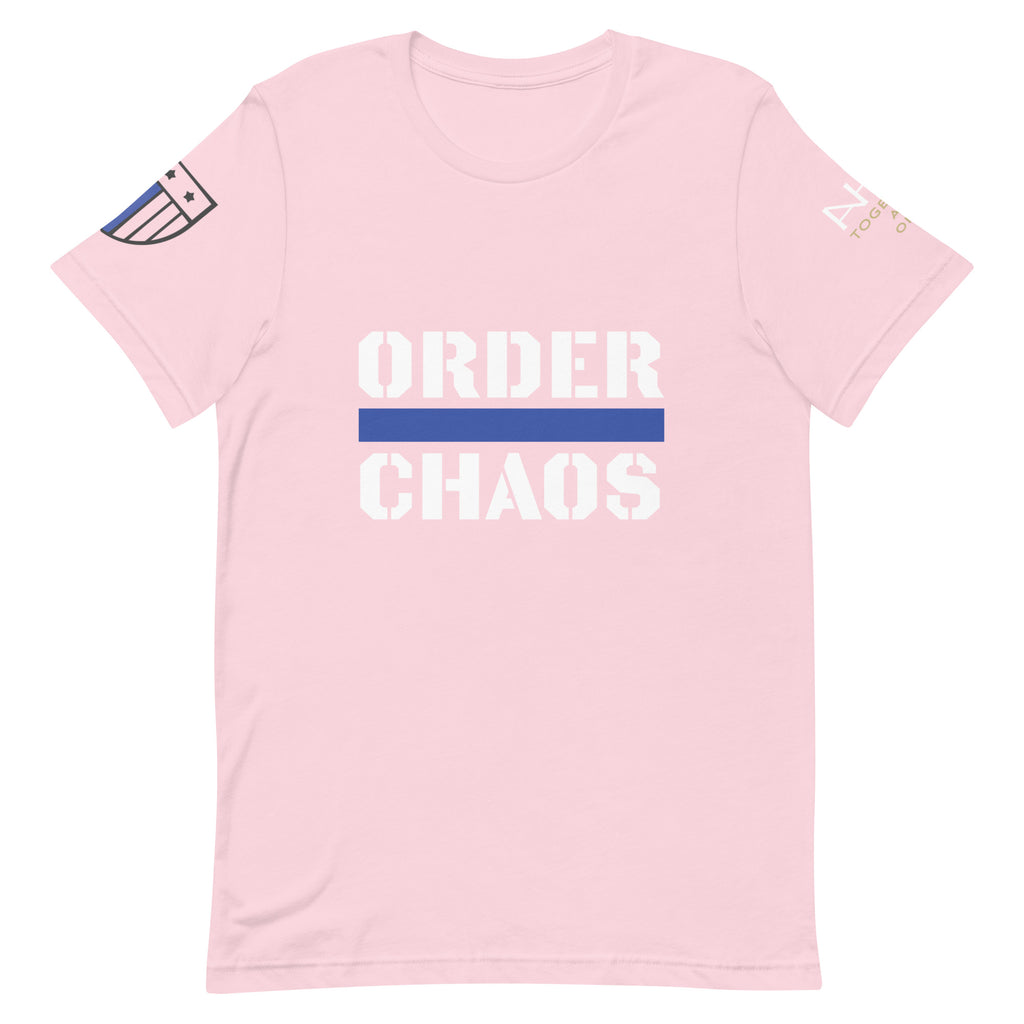 Order Over Chaos - Men's Thin Blue Line T-Shirt - American Heroes Apparel