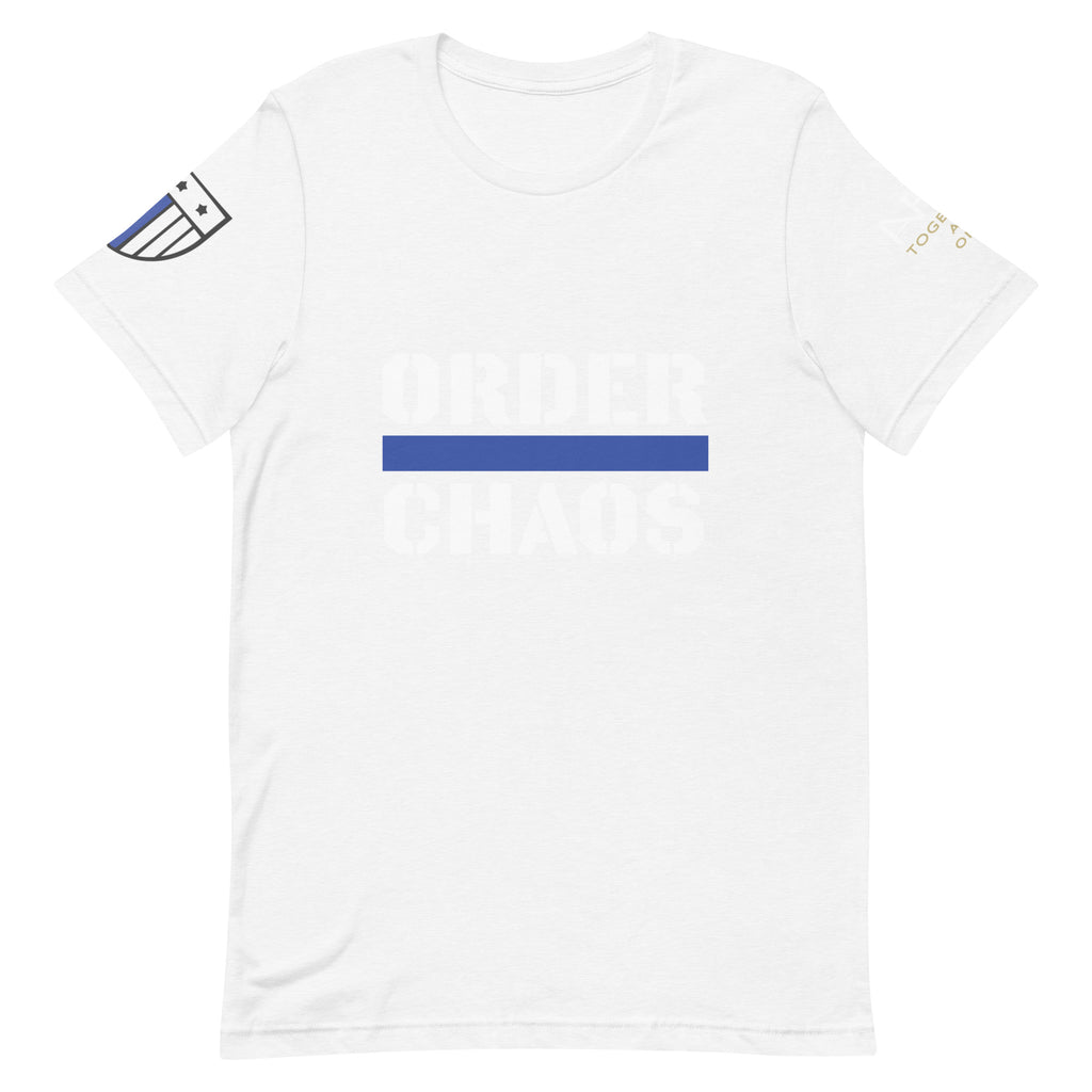 Order Over Chaos - Men's Thin Blue Line T-Shirt - American Heroes Apparel