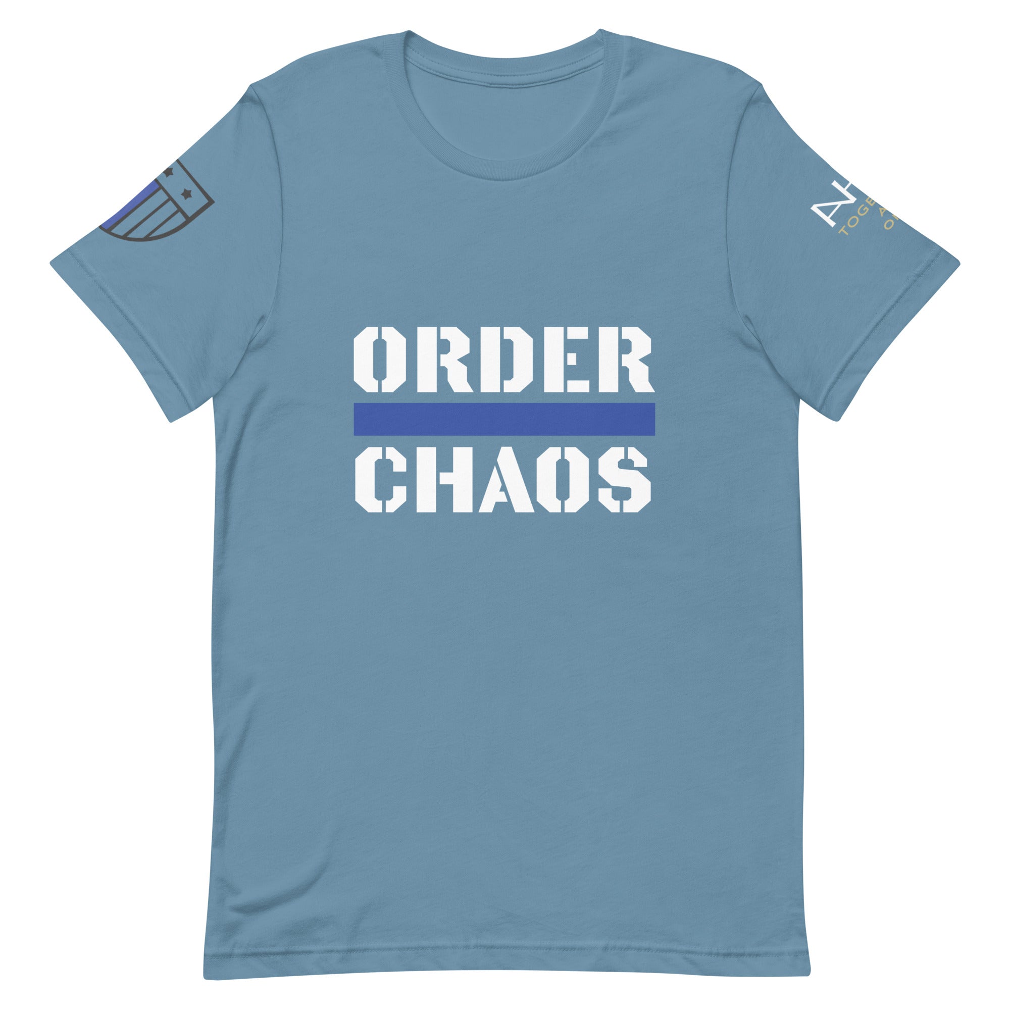 Order Over Chaos - Men's Thin Blue Line T-Shirt - American Heroes Apparel