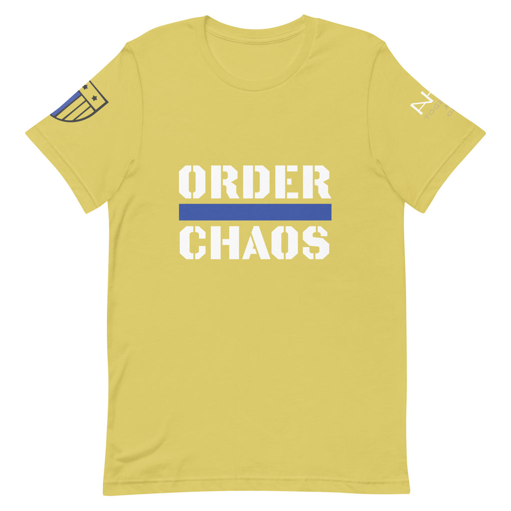 Order Over Chaos - Men's Thin Blue Line T-Shirt - American Heroes Apparel