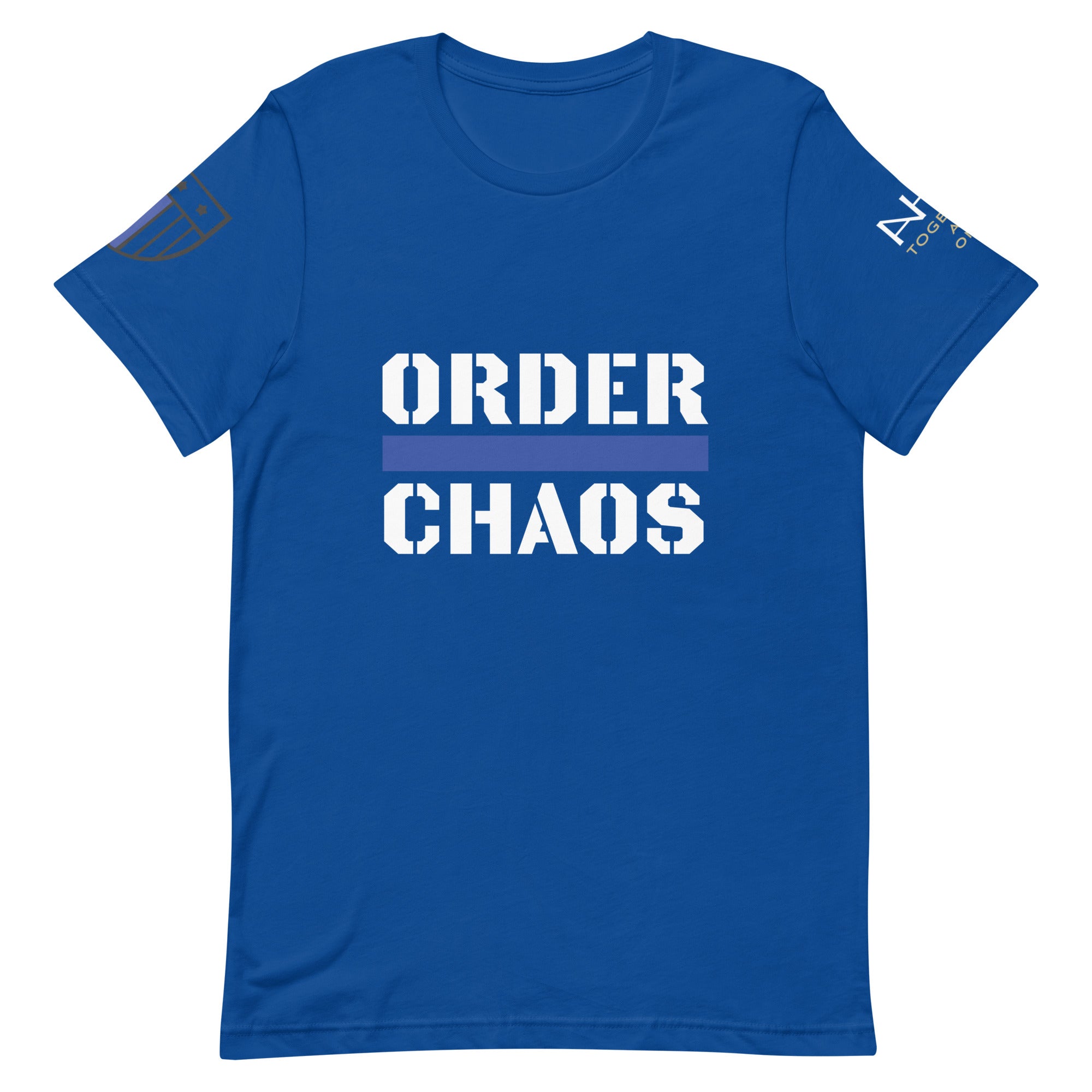 Order Over Chaos - Men's Thin Blue Line T-Shirt - American Heroes Apparel