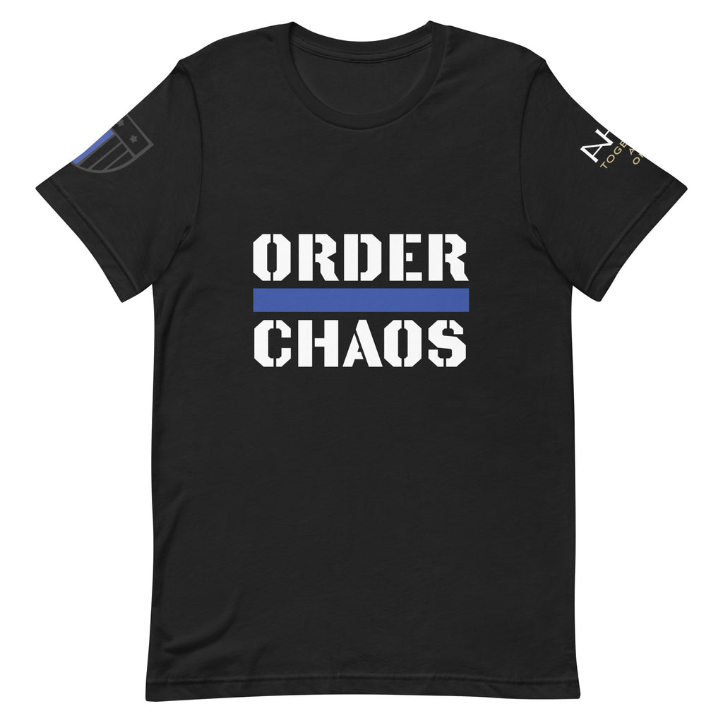 Order Over Chaos - Men's Thin Blue Line T-Shirt - American Heroes Apparel